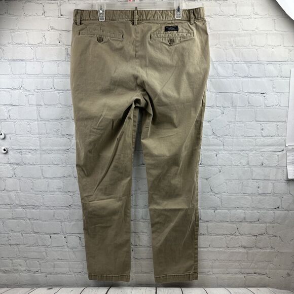 Banana Republic Pants Mens 36X32 (30) Beige & Blue Slim Fit Tapered Fit Stretch - Picture 15 of 16